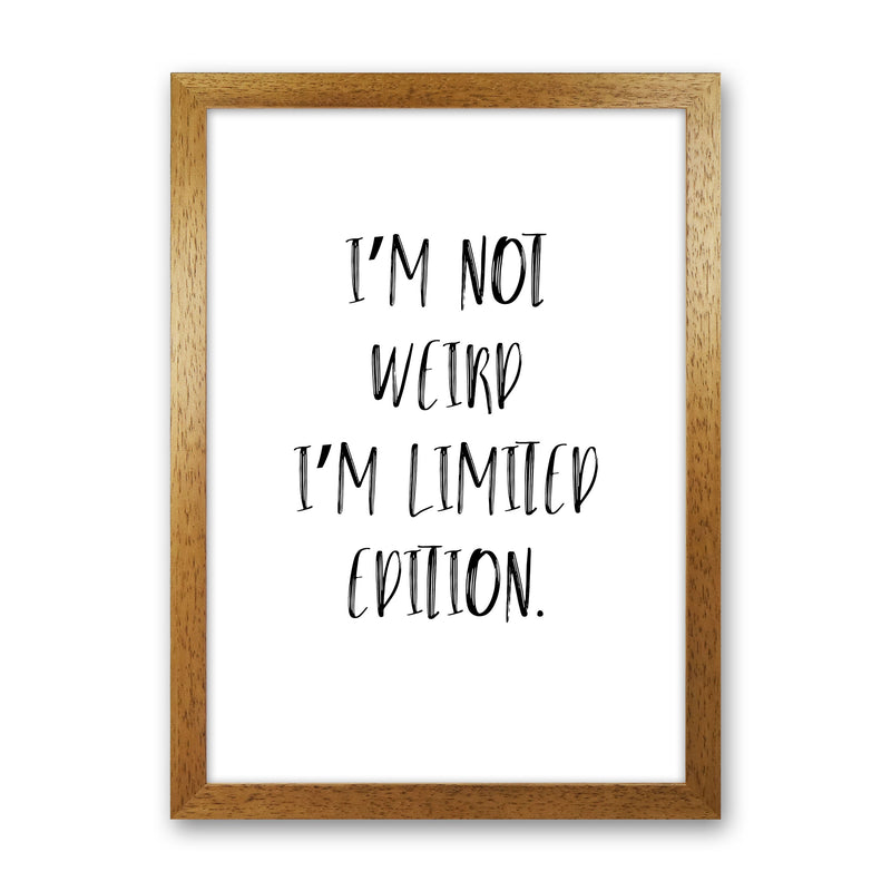 Limited Edition Framed Typography Wall Art Print Oak Grain