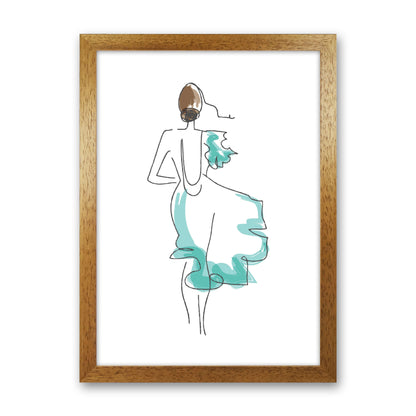 Fashion Line Drawing Modern Print Oak Grain
