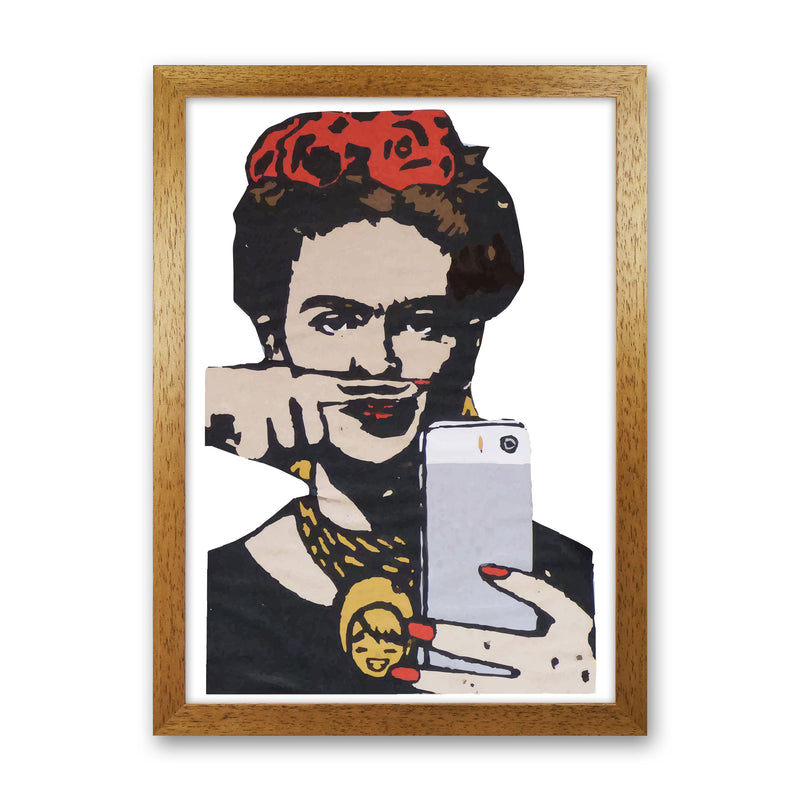 Urban Frida Kahlo Modern Print Oak Grain