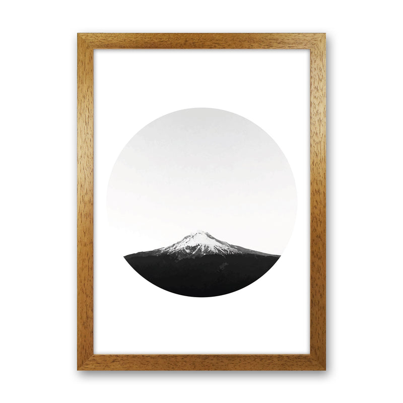Abstract Mountain Modern Print Oak Grain