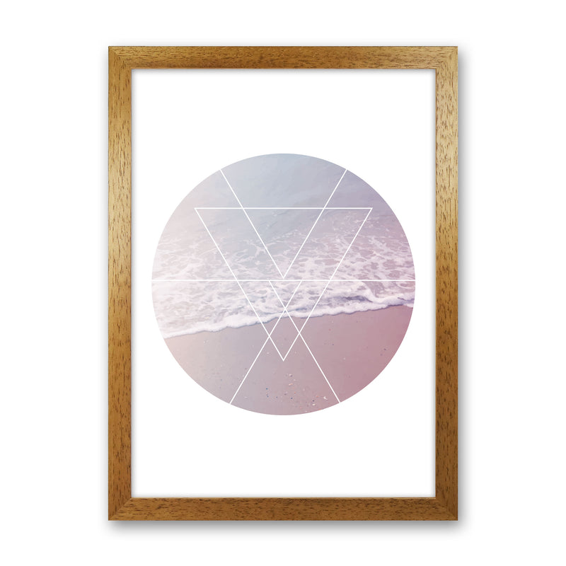 Pink And Blue Abstract Tide Modern Print Oak Grain