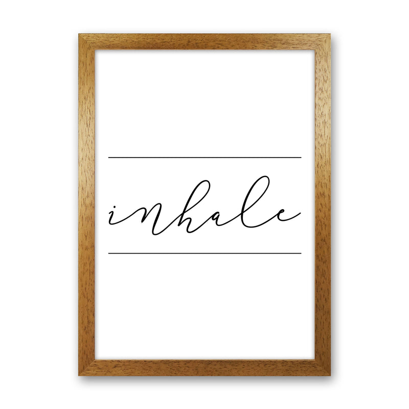 Inhale Framed Typography Wall Art Print