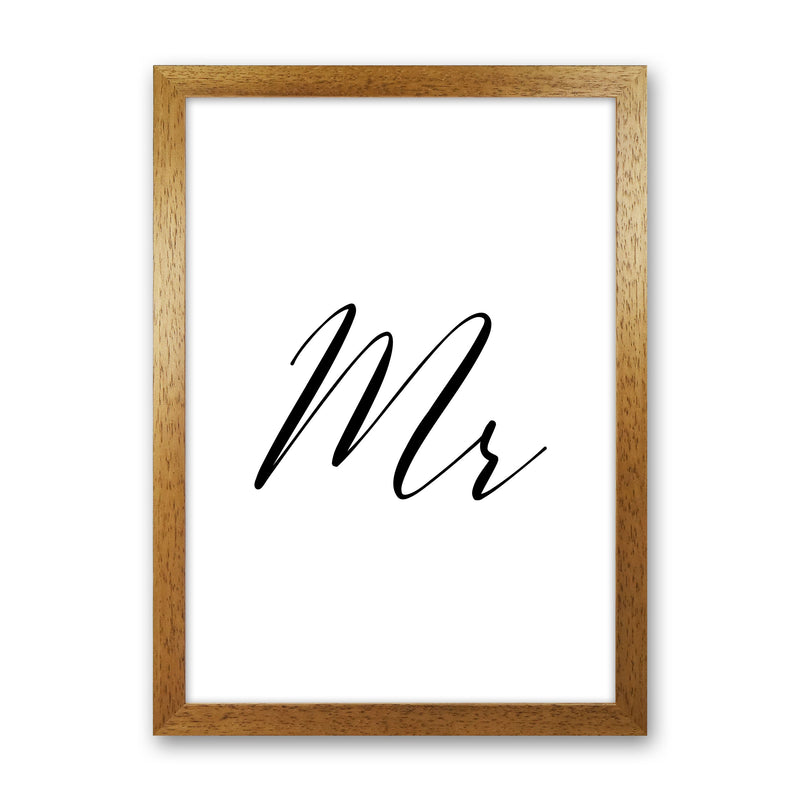 Mr Framed Typography Wall Art Print Oak Grain