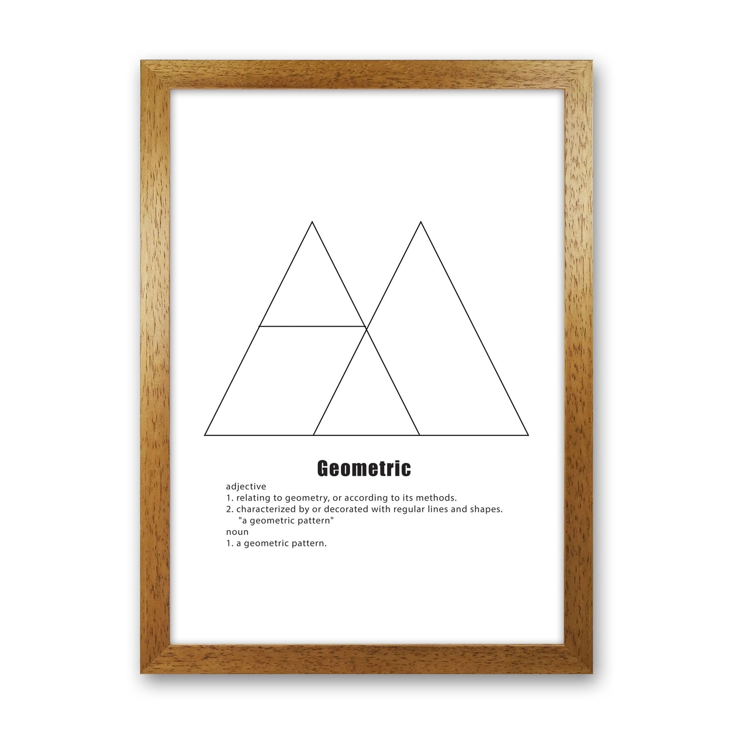 Geometric Meaning 2 Modern Print Oak Grain
