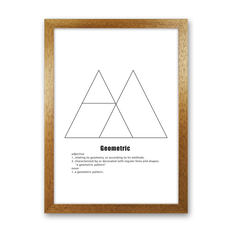 Geometric Meaning 2 Modern Print Oak Grain