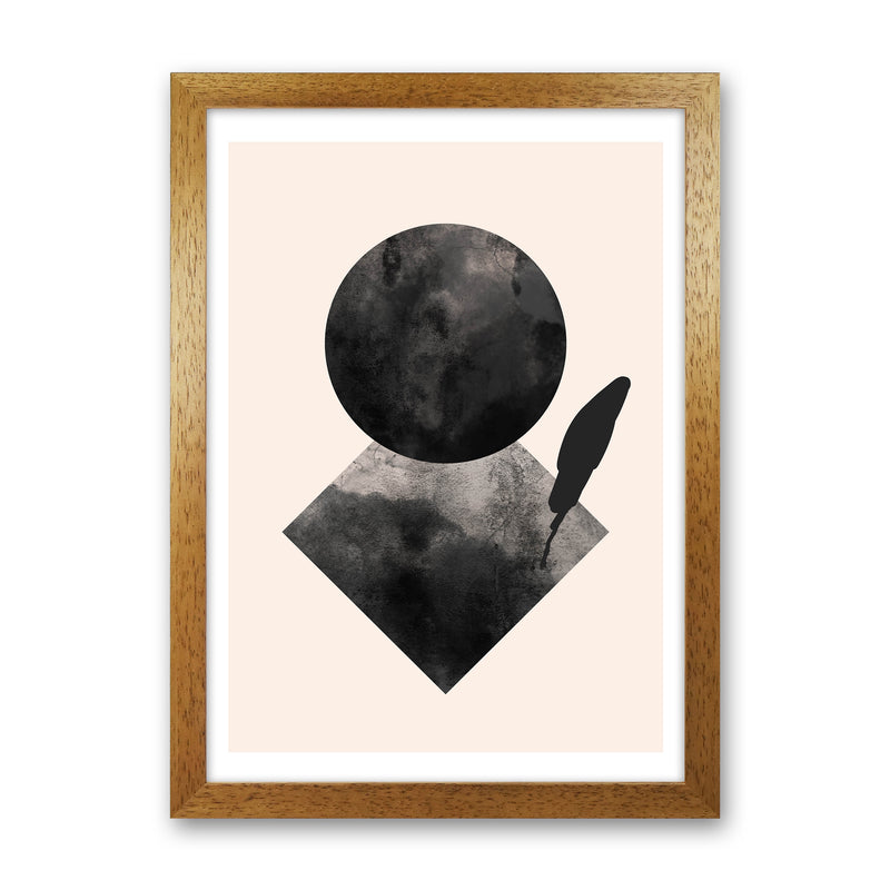 Nude And Black Watercolour 2 Art Print by Pixy Paper Oak Grain