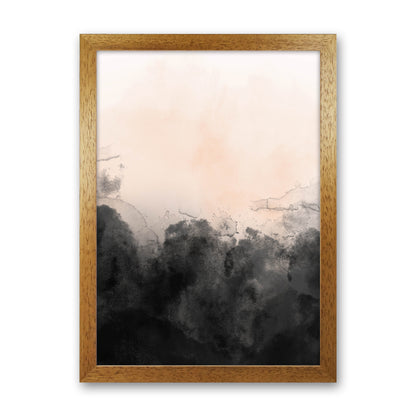 Nude And Black Watercolour 3  Art Print by Pixy Paper Oak Grain