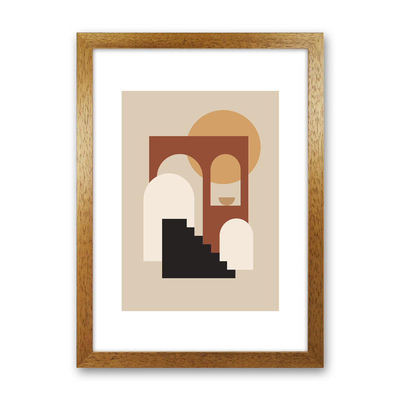 Mica Sand Stairs To Sun N16  Art Print by Pixy Paper Oak Grain