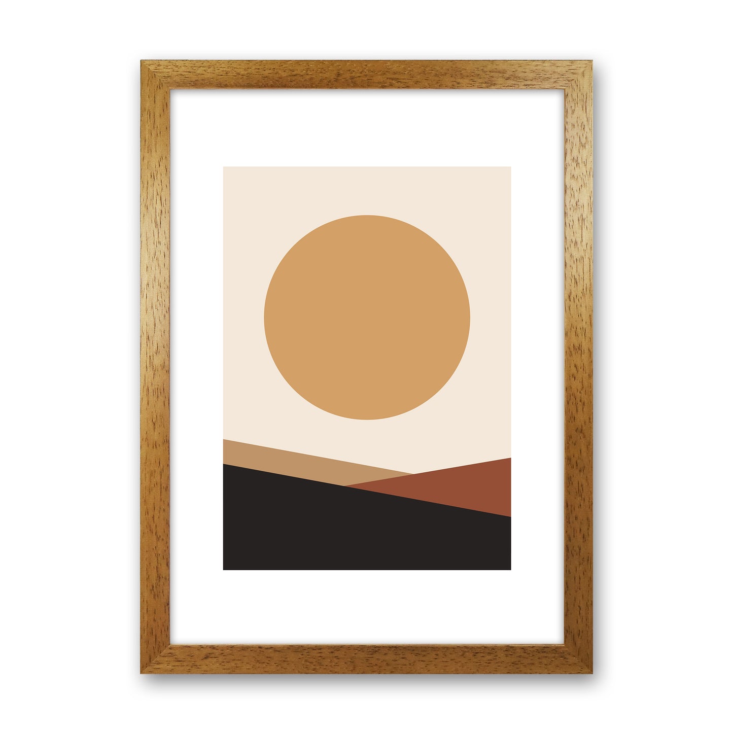 Mica Sand Big Sun N17  Art Print by Pixy Paper Oak Grain