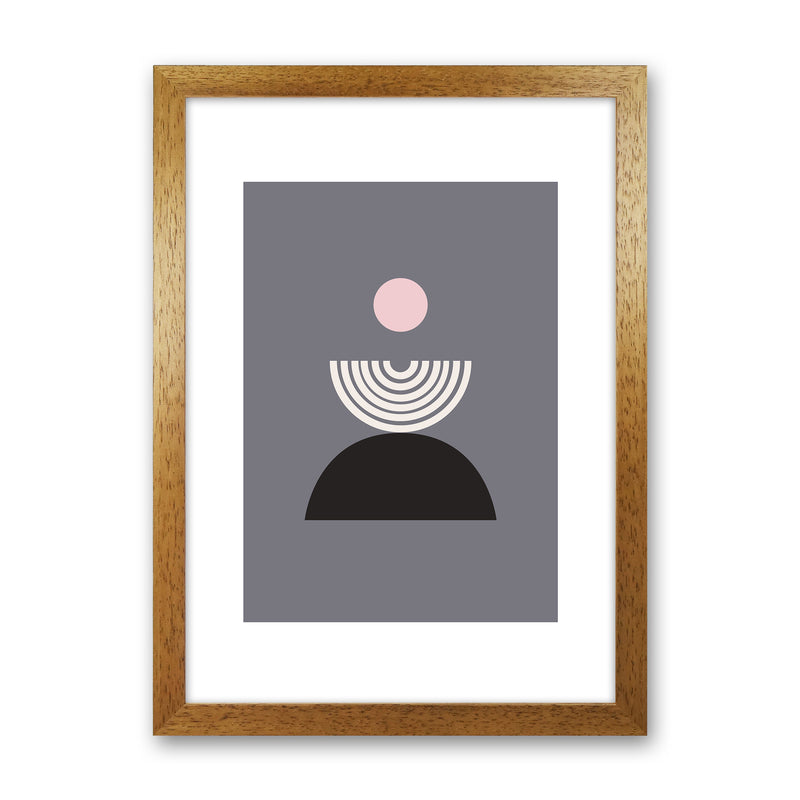 Mila Pink Fountain N9  Art Print by Pixy Paper Oak Grain