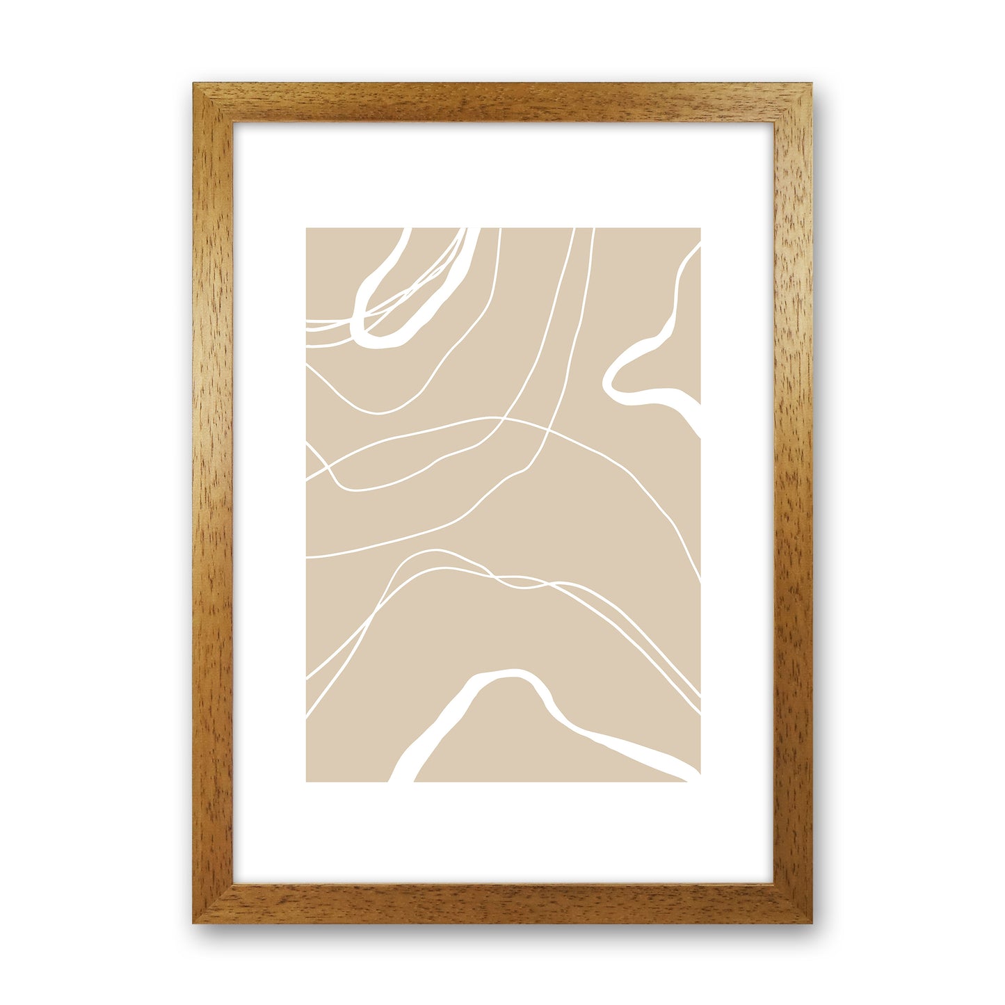 Mica Sand Swirls N24  Art Print by Pixy Paper Oak Grain