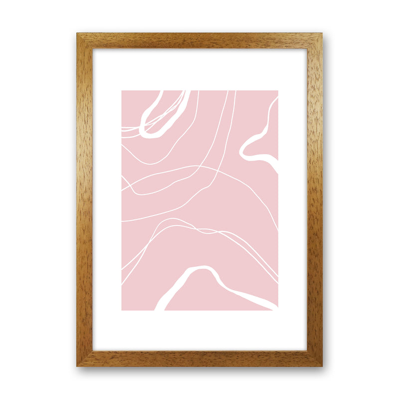 Mila Pink Swirls N14  Art Print by Pixy Paper Oak Grain