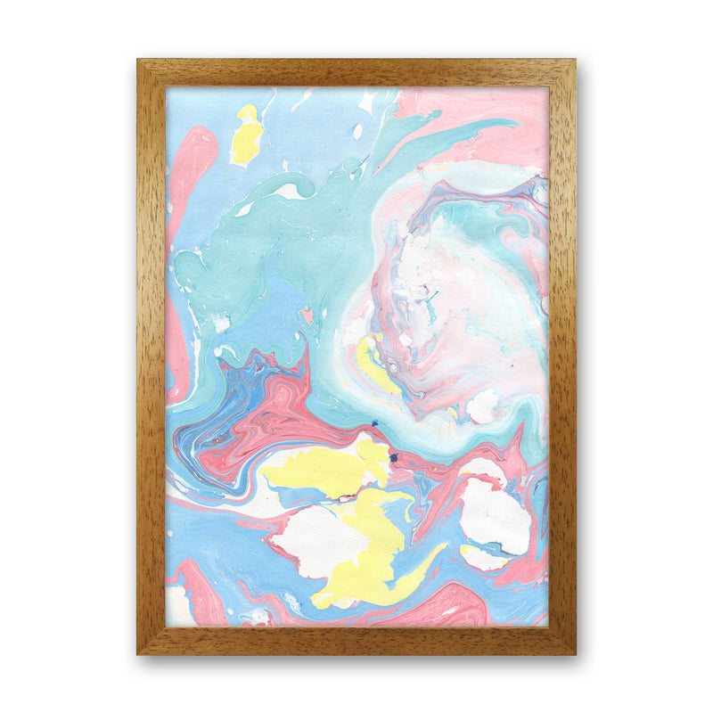 Liquid Mix Rainbow  Art Print by Pixy Paper Oak Grain