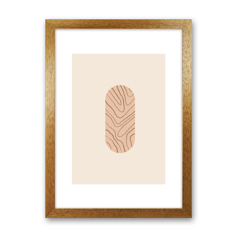 Mica Sand Leaf N12  Art Print by Pixy Paper Oak Grain