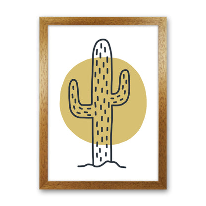 Cactus Moon  Art Print by Pixy Paper Oak Grain