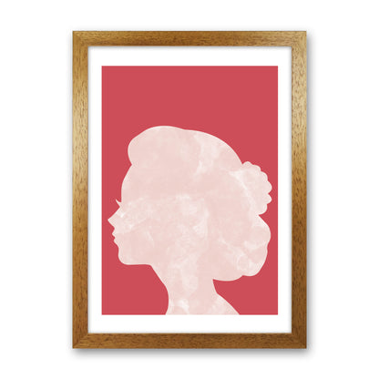 Marble Head Red  Art Print by Pixy Paper Oak Grain