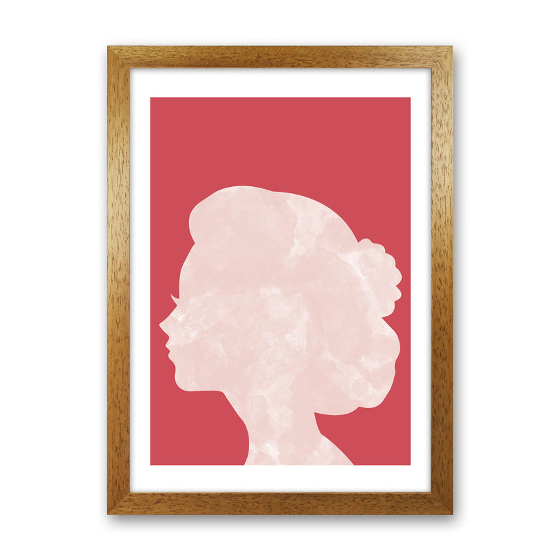 Marble Head Red  Art Print by Pixy Paper Oak Grain