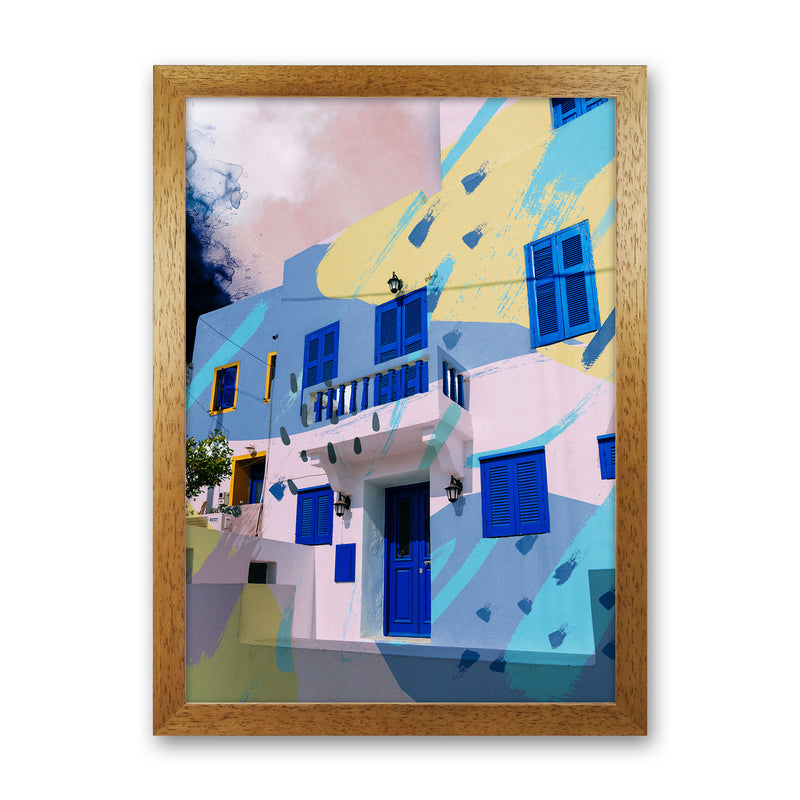 Buliding Pop  Art Print by Pixy Paper Oak Grain