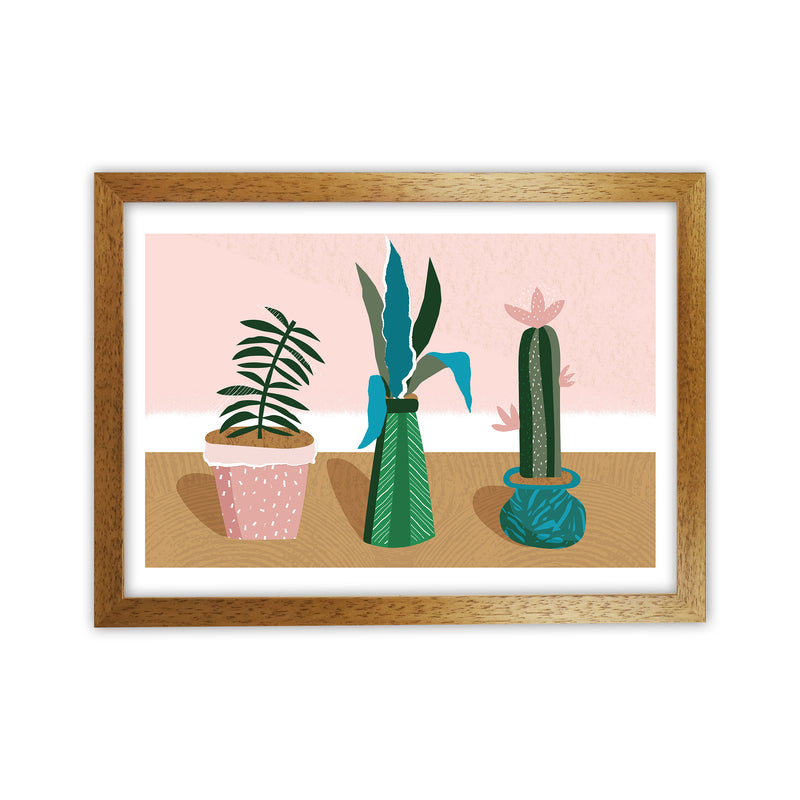 Plant Collection Jungle Abstract  Art Print by Pixy Paper Oak Grain