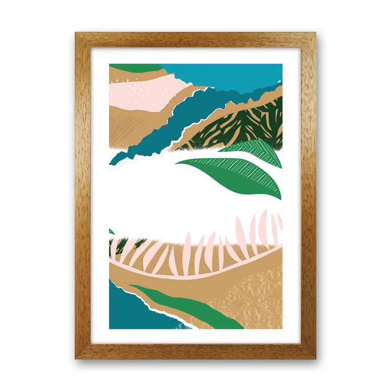 White Mixed Jungle Abstract  Art Print by Pixy Paper Oak Grain