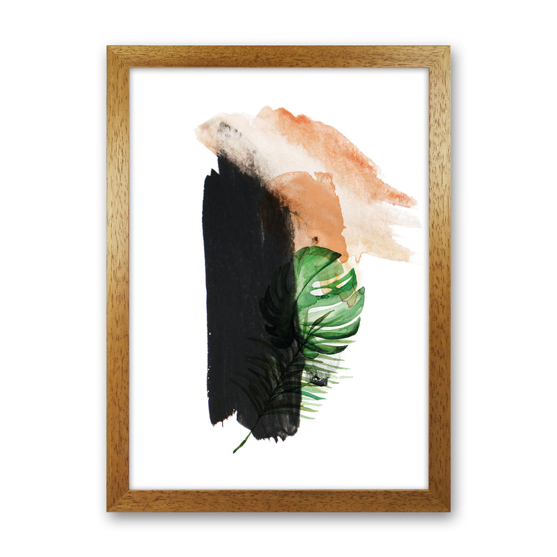 Exotic Abstract Strokes  Art Print by Pixy Paper Oak Grain