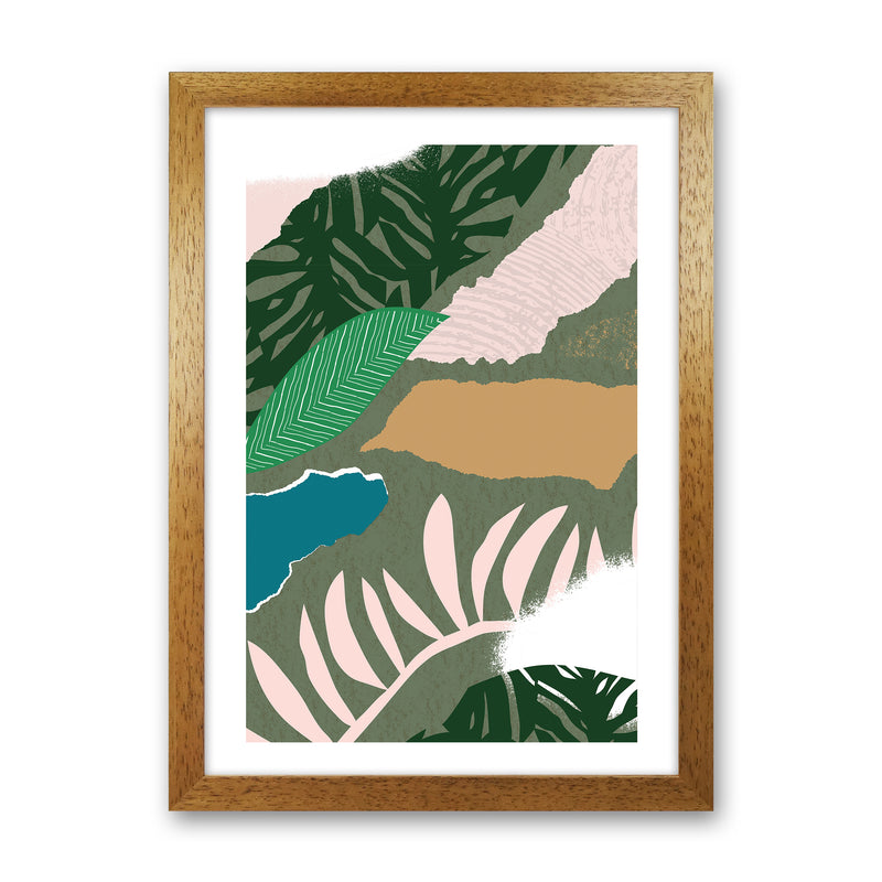 Mismatch Jungle Abstract  Art Print by Pixy Paper Oak Grain
