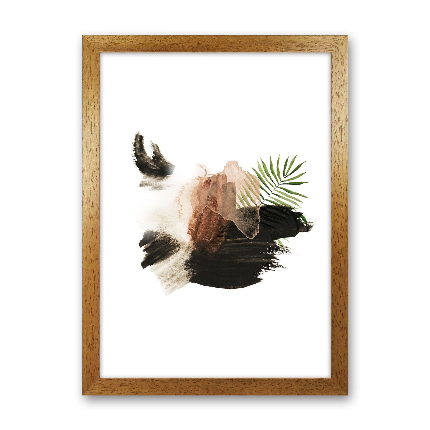 Exotic Abstract Shapes  Art Print by Pixy Paper Oak Grain