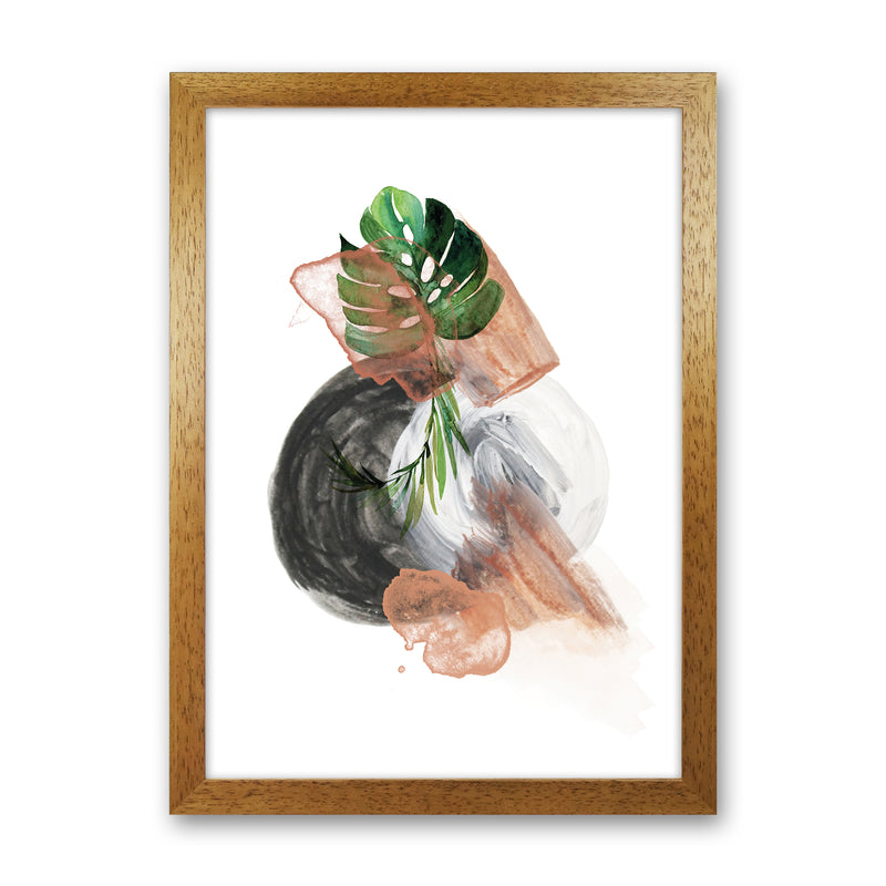 Round Exotic Abstract  Art Print by Pixy Paper Oak Grain