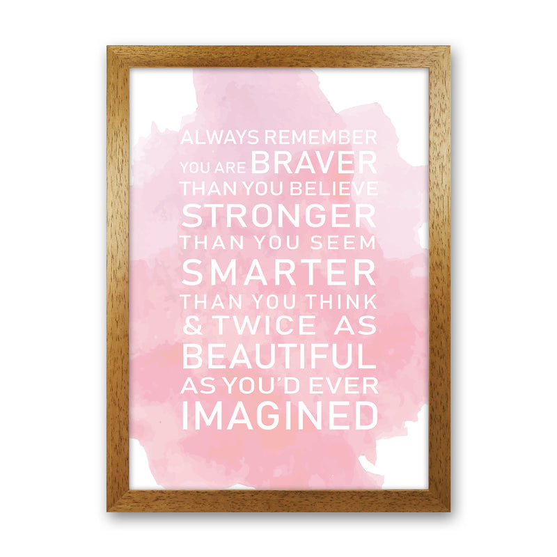 Smarter Than You Think Art Print by Pixy Paper Oak Grain