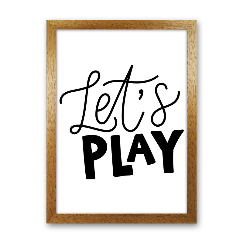 Let'S Play Black  Art Print by Pixy Paper Oak Grain