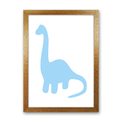 Brach Light Blue  Art Print by Pixy Paper Oak Grain