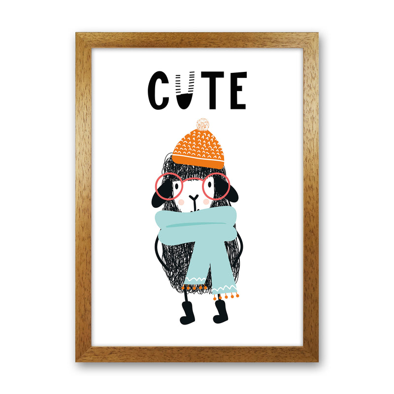 Cute Animal Pop  Art Print by Pixy Paper Oak Grain