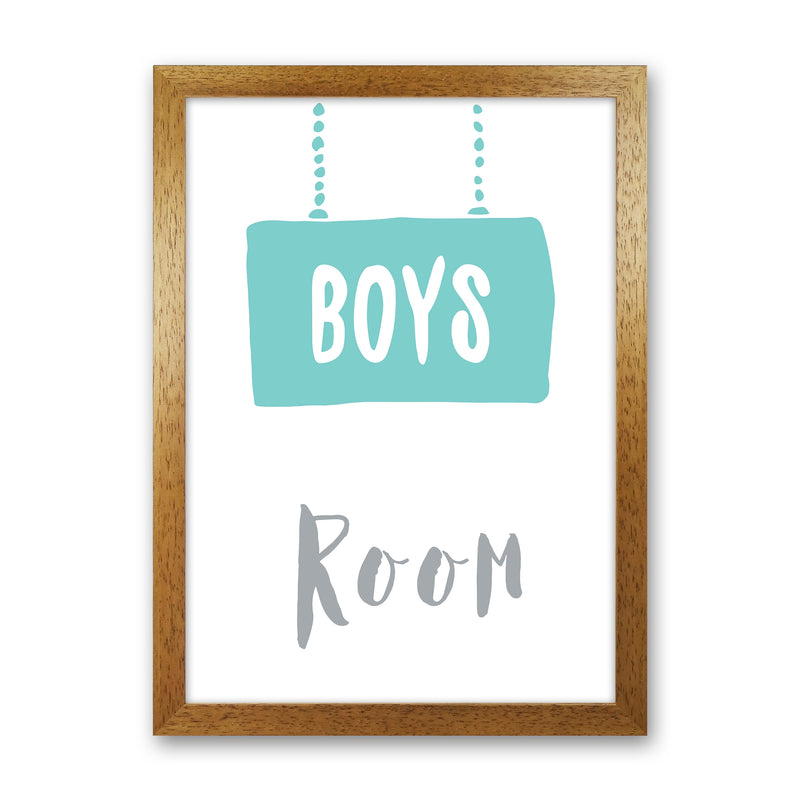Boys Room Mint  Art Print by Pixy Paper Oak Grain