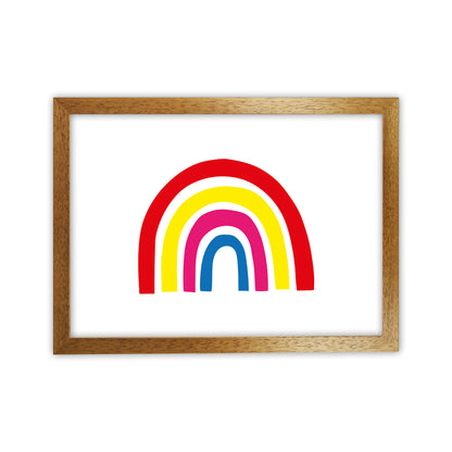 Rainbow Red  Art Print by Pixy Paper Oak Grain
