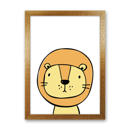 Lion  Art Print by Pixy Paper Oak Grain