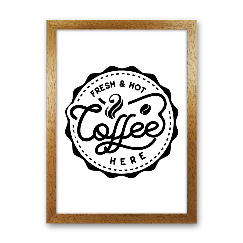 Fresh And Hot Coffee  Art Print by Pixy Paper Oak Grain