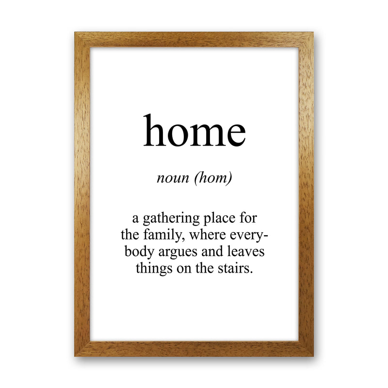 Home Meaning  Art Print by Pixy Paper Oak Grain