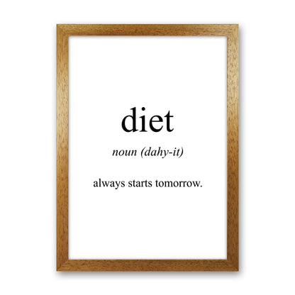 Diet Meaning  Art Print by Pixy Paper Oak Grain