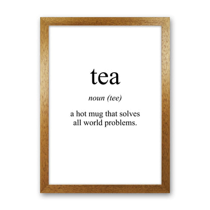 Tea Meaning  Art Print by Pixy Paper Oak Grain