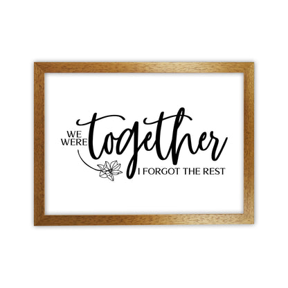 We Were Together Landscape  Art Print by Pixy Paper Oak Grain