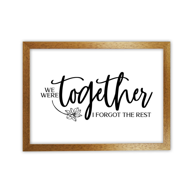 We Were Together Landscape  Art Print by Pixy Paper Oak Grain
