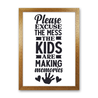 Please Excuse The Mess  Art Print by Pixy Paper Oak Grain