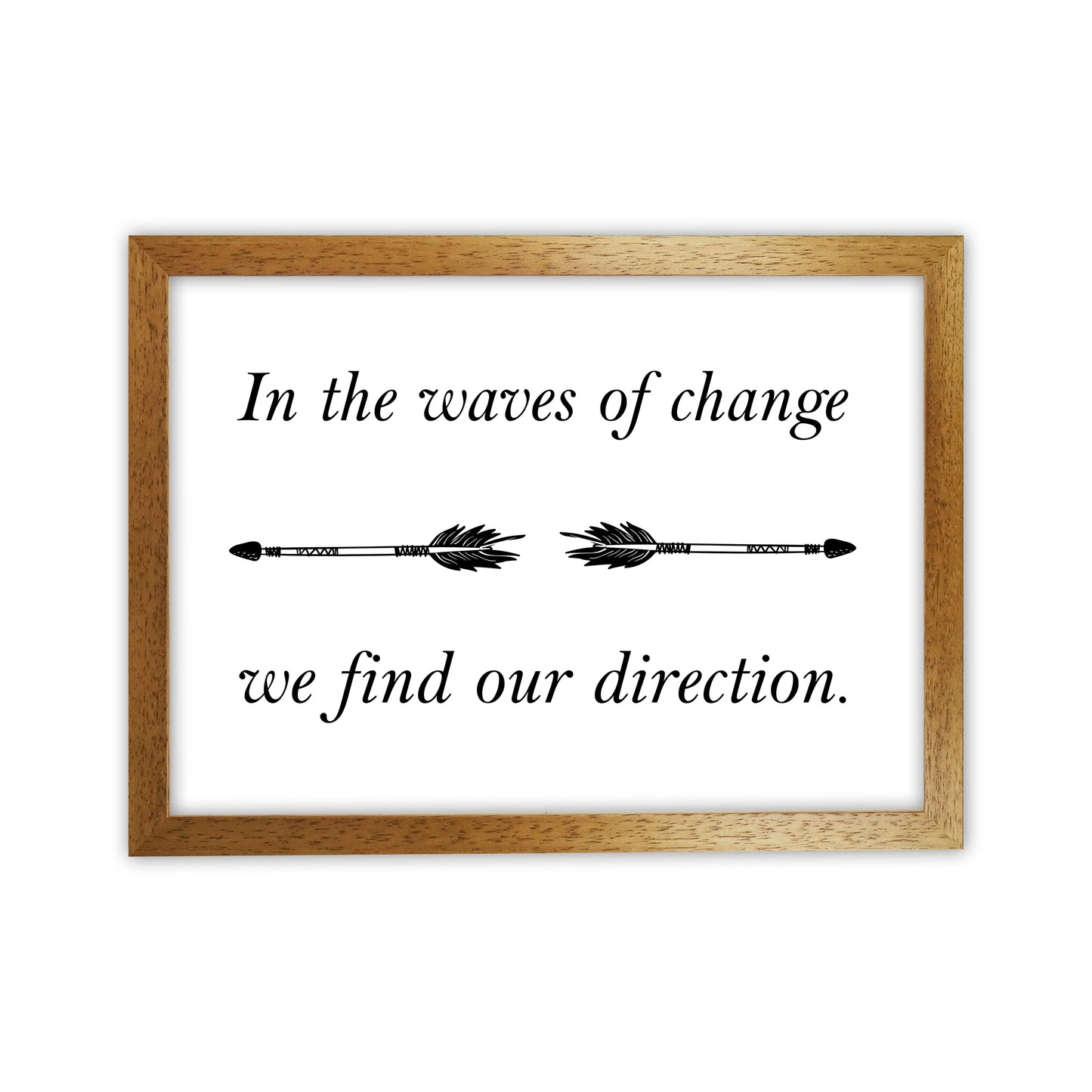 In The Waves Of Change  Art Print by Pixy Paper Oak Grain