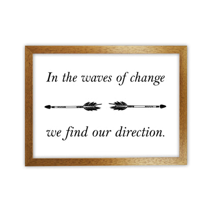 In The Waves Of Change  Art Print by Pixy Paper Oak Grain