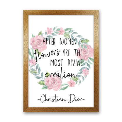 After Women Flowers  Art Print by Pixy Paper Oak Grain