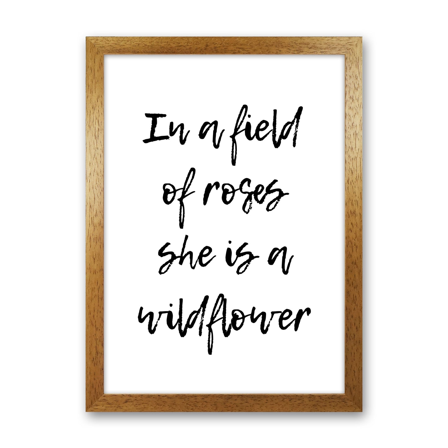 In A Field Of Roses  Art Print by Pixy Paper Oak Grain