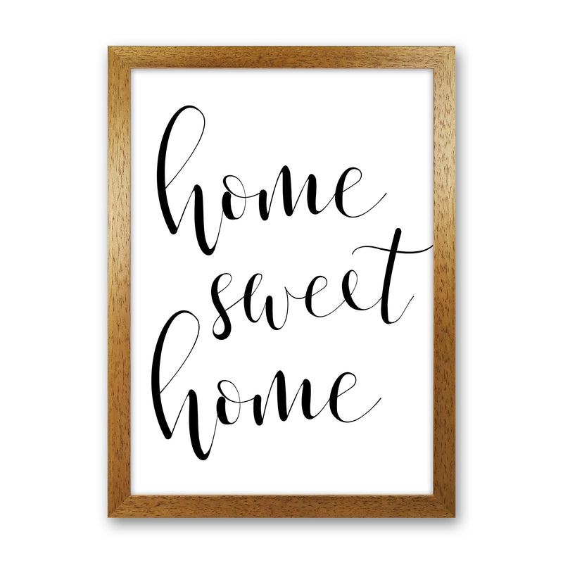 Home Sweet Home  Art Print by Pixy Paper Oak Grain