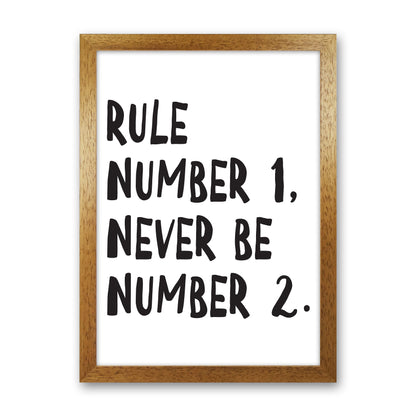 Rule Number One  Art Print by Pixy Paper Oak Grain