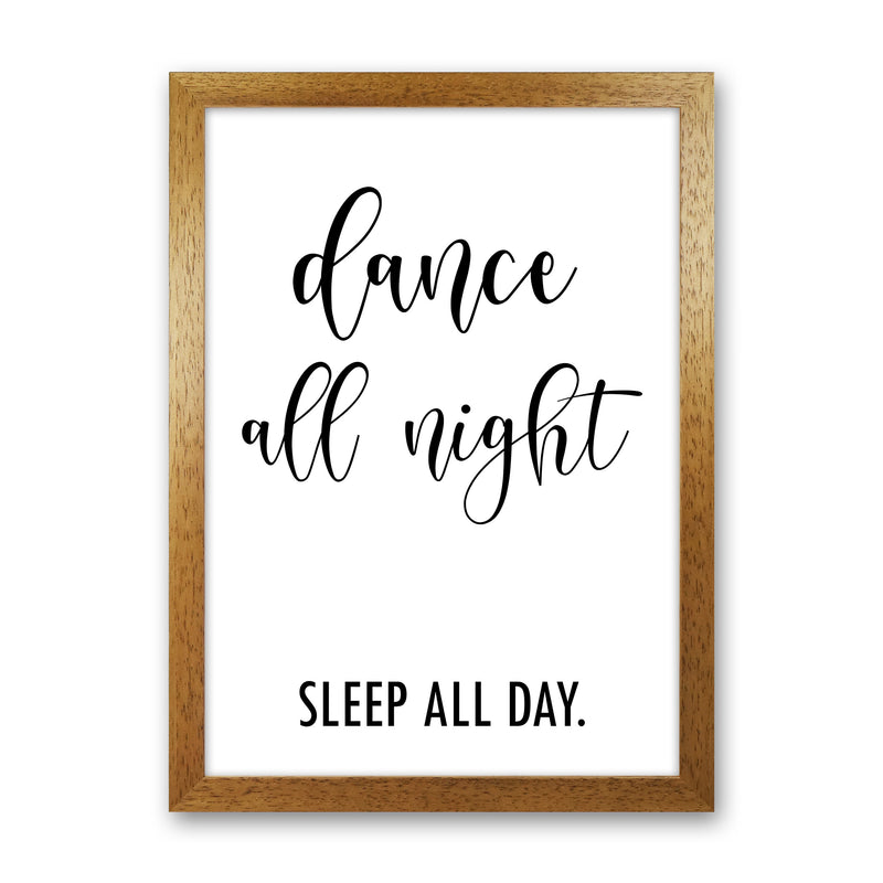 Dance All Night  Art Print by Pixy Paper Oak Grain