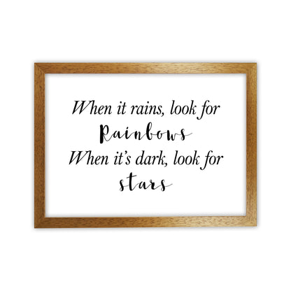 When It Rains  Art Print by Pixy Paper Oak Grain